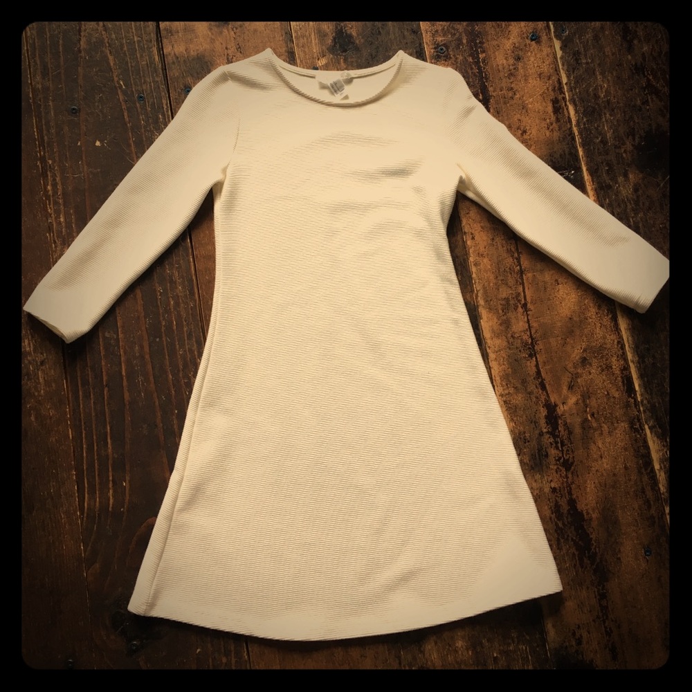 Cream long sleeve dress